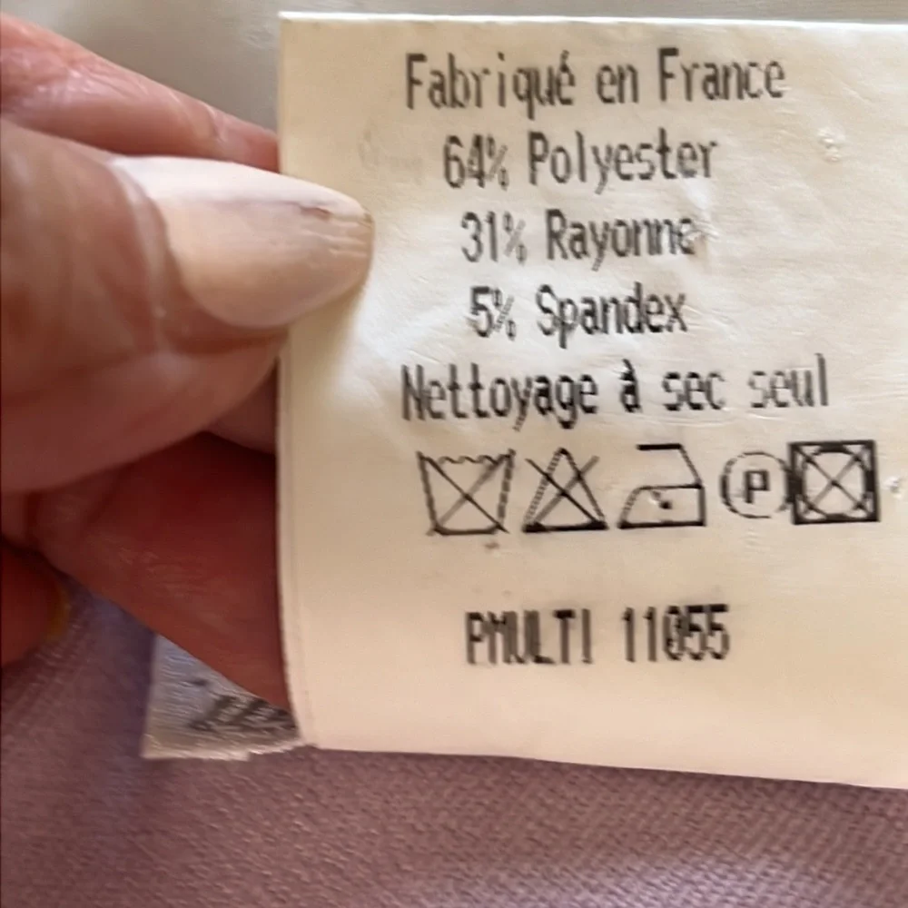 Vintage ‘90s Vertigo made in France classic lilac  trouser with logo belt S / 26 - Picture 8 of 17